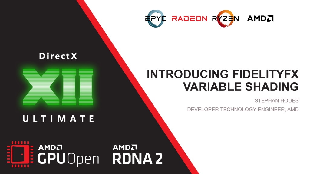 AMD RDNA™ 2 – DirectX® 12 Ultimate: Variable Rate Shading – YouTube link